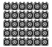 Juego de membrana del carburador del cortacésped del cepillo para walbro - kit de reconstrucción del carburador Junta de membrana de reemplazo - 30 piezas/juego de materiales de goma y hierro para