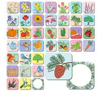 Juego de Memoria a Juego, 72 Piezas Grow A Garden Tarjetas a Juego para niños pequeños 36 diseños Tarjetas de Memoria Juguetes educativos para Preescolar 4 5 6 años