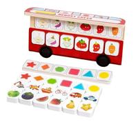 Juego de Memoria Coincidencia,Juego de Estrategia de Madera Divertida y Educativa | Juguetes de Aprendizaje de la Sociedad Temática de Dibujos Animados | Para Niños y Niñas de Edades para el Hogar