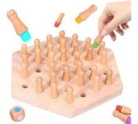 Juego de Memoria de Madera para niños: Tablero de emparejar Patrones, de Aprendizaje , Set de Actividades de Entrenamiento Cerebral Colorido | Desarrollo cognitivo Educativo par