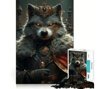 Juego de Memoria Divertido de 1000 Piezas con diseño de Animales y temática del Rey Lobo Componentes Resistentes y fáciles de Transportar (50x75cm)