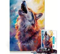 Juego de Memoria Wolf Night Teenagers de 1000 Piezas,componentes Resistentes y fáciles de Cortar,portátil Viajar (50x75cm)