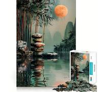 Juego de Memoria Zen Garden Moon para Adolescentes,1000 Piezas,componentes Resistentes y fáciles de Transportar (38x52cm)