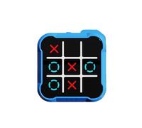 Juego de mesa 3 en 1 Tic Tac Toe - Juguete interactivo familiar multifuncional, rompecabezas de mesa portátil para niños, juego educativo de viaje para padres e hijos (azul)