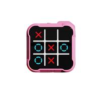 Juego de mesa 3 en 1 Tic Tac Toe - Juguete interactivo familiar multifuncional, rompecabezas de mesa portátil para niños, juego educativo de viaje para padres e hijos (rosa)