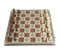 Juego de Mesa 3 In 1 Beautiful Handcrafted Wooden Chess Set with Wooden International Board and Handcrafted Chess Pieces Gift Idea Products ajedrez(Rot,29cm)