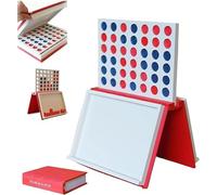 Juego de Mesa 4 en una | Impresión 3D camuflada como un Juego de conexión de Libro con imanes | Juegos de Mesa de Estrategia de Estrategia Familiar portátil y Plegable de 2 Jugadores para Hombres