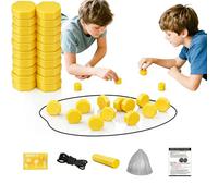 Juego de Mesa Ajedrez Magnético, Ajedrez Magnético (20 imanes) + 1* Bolsa + 1*Cuerda - Juegos de Mesa Imanes, Tablero de Ajedrezs Portátil para Familiares y Amigos Fiesta Viaje Acampar (Dorado)