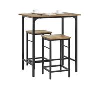 SoBuy Juego de Mesa Alta para Comedor, Conjunto de Bar con 2 Taburetes, Mesa de Cocina Moderna Ideal para Espacios Reducidos, OGT10-PF