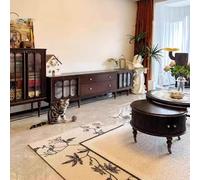 Juego de mesa auxiliar de madera maciza para sala de estar, mesa de té moderna de estilo francés, diseño simple y elegante