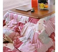 Juego De Mesa Calefactora Kotatsu Estufa De Estilo Japonés De 80/120 Cm Escritorio De Suelo Tatami Mesas Calefactoras Futón Kotatsu Edredón Escritorio De Comedor Y De Trabajo(Rosado,80*120*40cm)