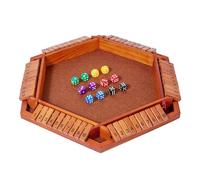 Juego de Mesa Cierra la Caja para 6 Jugadores, Clásico Juego de Mesa de Madera con Dados y Doble Tapa, Juego Educativo para Niños y Adultos, Diversión en Familia con Estrategia Matemática y Estilo Pub