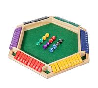Juego de Mesa Cierra la Caja para 6 Jugadores, Clásico Juego de Mesa de Madera con Dados y Doble Tapa, Juego Educativo para Niños y Adultos, Diversión en Familia con Estrategia Matemática y Estilo Pub