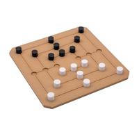 Juego de Mesa Clásico Nueve Hombres de Morris | Tablero de Madera imitación 15x15 cm con 18 Fichas | Estrategia para 2 Jugadores | Ideal para Viajes, Regalos, Familia, Adultos y Niños cumpleaños regal