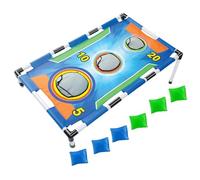 Juego de mesa Cornhole, juego de lanzamiento de puf, tableros portátiles ligeros con patas estables, divertido juego de lanzamiento competitivo para juegos en grupo, fiesta al aire libre con