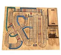 Juego de mesa Cribbage Wars, tableros de cribbage únicos, tableros de cribbage, juego de mesa de cribbage, guerras de cribbage, tablero de cribbage de madera con compartimento de almacenamiento incorp