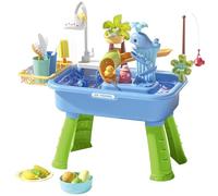 Juego De Mesa De Agua Para Fregadero De Piscina Para Niños: De Actividad Sensorial Con Acción De Bomba, Estación Interactiva De Exploración De Agua, Centro De Juegos De Aprendizaje Creativo, J