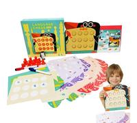 Juego de Mesa de ajedrez a Juego, Tablero de ajedrez Familiar - 2 Lenguaje Juegos Familiares de Jugadores múltiples - Suministros de resolución de Problemas portátiles para el cumpleaños de la niña