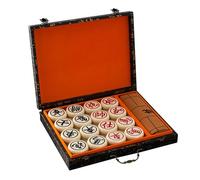 Juego de Mesa de ajedrez Chino Xiangqi con Piezas de ajedrez de melamina, Juego de ajedrez de Viaje portátil Que Incluye Tablero de ajedrez de Cuero(5.8cm/2.3in)