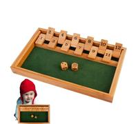 Juego de Mesa de Bambú - Numeración de Cerrada 12 Piezas, Juego de Dados para Adultos, Estrategia Lógica de Actividad Educativa, Ocio Familiar, Juguete Clásico, Entretenimiento Interior, Desarrol