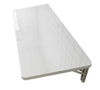 Juego de mesa de barra de desayuno montada en la pared, escritorio plegable blanco con hoja caída para oficina en casa, estación de trabajo, escritorio de caballete para cocina y comedor, capacidad de