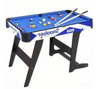 Juego de Mesa de Billar Plegable para Toda la Familia, fácil de Plegar, para niños de Barbacoa (Blue-Black)