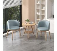 Juego de mesa de café y silla, combinación de mesa de recepción de oficina y balcón que ahorra espacio, muebles redondos para sala de recepción de negocios