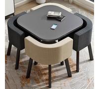 Juego de mesa de centro de 5 piezas para oficina, recepción, mesa de comedor pequeña y silla, combo moderno, muebles de comedor, negociación de negocios, muebles de reunión