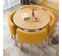 Juego de mesa de centro redonda y sillas, mesa de recepción de negociación para sala de conferencias, mesa de ocio para tienda de té o cafetería