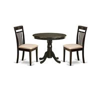 Juego de mesa de cocina pequeña de 3 piezas, rincón de desayuno y 2 sillas de comedor