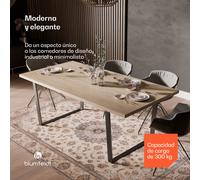 Blumfeldt Juego de mesa de comedor Bearsdon | tablero y patas de metal | estilo industrial | estable | moderno