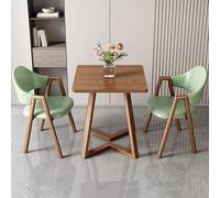Juego de mesa de comedor cuadrada de 24 pulgadas, 1 mesa de centro pequeña, 2 sillas de piel sintética/tela, mesa de negociación, sillas tapizadas, sillones para cocina, sala de recepción, oficina