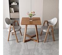 Juego de mesa de comedor cuadrada de 24 pulgadas, 1 mesa de centro pequeña, 2 sillas de piel sintética/tela, mesa de negociación de recepción, sillas tapizadas, sillones para cocina, sala de recepción