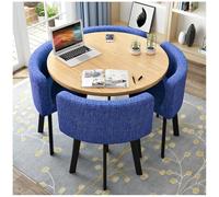Juego de mesa de comedor cuadrada y redonda de 50/90 cm con 4 sillas, moderna mesa de conferencias para oficinas pequeñas, muebles de comedor elegantes para ocio y entretenimiento.