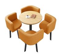 Juego de mesa de comedor de 4 piezas, elegante mesa de recepción y silla para el hogar, sala de estar, balcón, cafetería, sala de descanso, perfecto para entretenimiento y uso diario