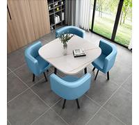 Juego de mesa de comedor, diseño moderno que ahorra espacio para reuniones de negocios y salón, incluye sillas para un asiento cómodo