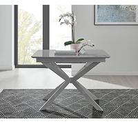 Juego de mesa de comedor extensible con asientos, diseño que ahorra espacio, patas de metal elegantes, acabado brillante