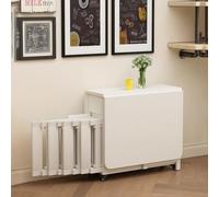 Juego de mesa de comedor extensible de madera maciza con 4/6 sillas, diseño plegable para restaurantes y hogares, solución que ahorra espacio, 2 opciones de paquete disponibles