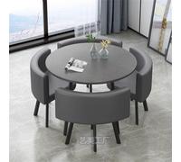 Juego De Mesa De Comedor Mesas Y Sillas De Salon Combinación Mesita Y Silla Inicio Adecuado For El Hogar Cocina Restaurante Biblioteca(Gray and Gray)