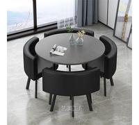 Juego De Mesa De Comedor Mesas Y Sillas De Salon Combinación Mesita Y Silla Inicio Adecuado For El Hogar Cocina Restaurante Biblioteca(Light Gray and Black)