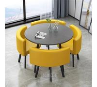 Juego De Mesa De Comedor Mesas Y Sillas De Salon Combinación Mesita Y Silla Inicio Adecuado For El Hogar Cocina Restaurante Biblioteca(Gray and Yellow)