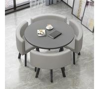 Juego De Mesa De Comedor Mesas Y Sillas De Salon Combinación Mesita Y Silla Inicio Adecuado For El Hogar Cocina Restaurante Biblioteca(Gray)