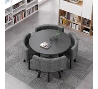 Juego De Mesa De Comedor Mesas Y Sillas De Salon Combinación Mesita Y Silla Inicio Adecuado For El Hogar Cocina Restaurante Biblioteca(Gray and Light Gray)