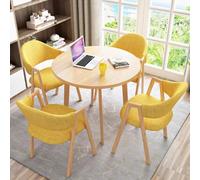 Juego de mesa de comedor para 4 personas, mesa de conferencias con sillas, mesa de comedor redonda y sillas para cocina, salón, sala de estar, hoteles, salones de belleza