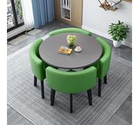 Juego de mesa de comedor para 4, sillas tapizadas, muebles que ahorran espacio para cocina y sala de estar, conjunto de mesa de centro informal para zona de recepción