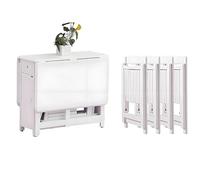 Juego de mesa de comedor plegable con 4 sillas, diseño de hojas de mariposa que ahorra espacio para cocina, trabajo, estudio y comedor