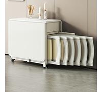 Juego de mesa de comedor plegable con cajón de almacenamiento y 6 sillas, solución de ahorro de espacio para el hogar y el restaurante