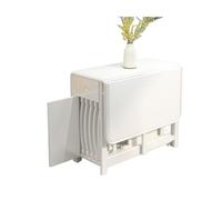 Juego de mesa de comedor plegable expandible con 4 sillas, ruedas ajustables para ahorrar espacio en la cocina