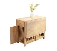 Juego de mesa de comedor plegable expandible con 4 sillas, ruedas ajustables para ahorrar espacio en la cocina