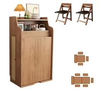 Juego de mesa de comedor plegable multifuncional con hoja telescópica y puerto de carga USB, almacenamiento de doble capa, para sala de estar, cocina, comedor